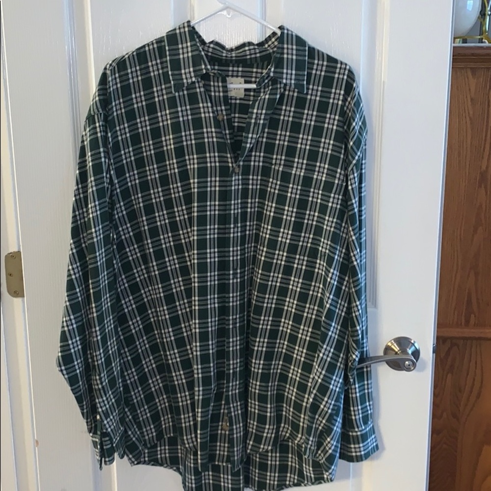 Men’s Button Up Plaid Shirt